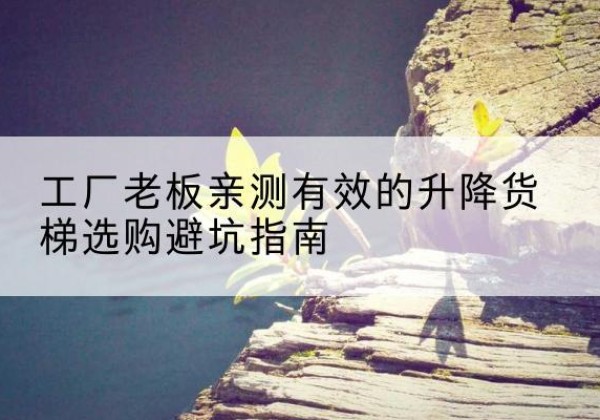 宁明升降货梯怎么选-工厂老板亲测有效的升降货梯选购避坑指南